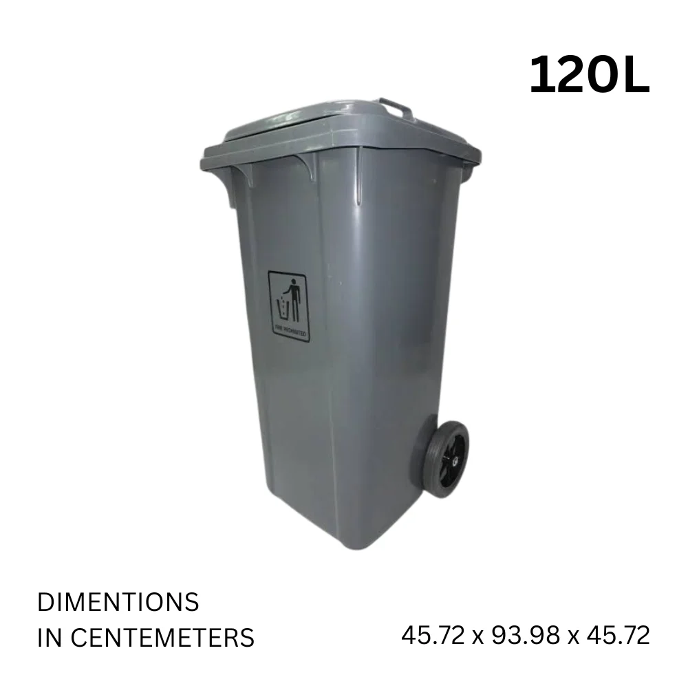 Dustbin 120 litre with pedal & tires – Gray - dustbinhub.pk Dustbin-120-litre-with-pedal-tires-–-Gray-dustbinhub.pk