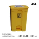 Dustbin 45 litre – Yellow dustbinhub.com