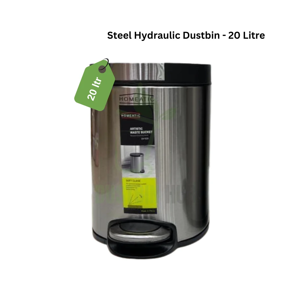 Steel Hydraulic Dustbin - 20 litre - dustbinhub.com.pk